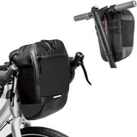 🚴 waterproof lulume bike handbar bag: reflective front bag with touchable phone pouch logo