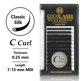 img 3 attached to COCO Honey Lash Eyelash Extensions: Classic C Curl [0.25mm], Faux Mink Individual Lash Extensions (8-13mm Mix Lengths & 7-15mm Mix Options)