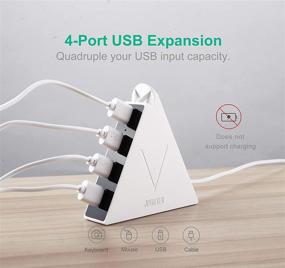 img 3 attached to 🌈 JoyReken FlyingVHUB: Color-Changing LED USB Hub - 4 Port Multi Port Tower with Long Cord for PC, Desktop, Laptop, MacBook, Surface Pro, XPS, Flash Drive, Mobile HDD (White)