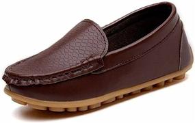 img 4 attached to RVROVIC Loafers Oxford Leather Toddler Boys' Shoes via Loafers