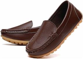 img 2 attached to RVROVIC Loafers Oxford Leather Toddler Boys' Shoes via Loafers