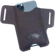 universal men's leather phone holster waist bag purse with belt hole by easyant logo