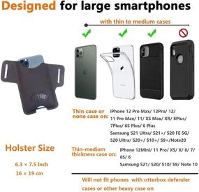 img 3 attached to Universal Men's Leather Phone Holster Waist Bag Purse with Belt Hole by EASYANT