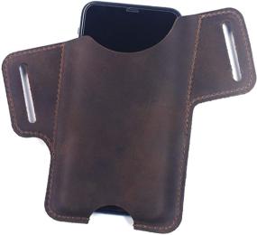 img 2 attached to Universal Men's Leather Phone Holster Waist Bag Purse with Belt Hole by EASYANT