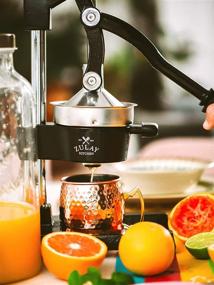 img 2 attached to 🍊 Zulay Professional Citrus Juicer - Complete Set with Manual Citrus Press and Metal Lemon Squeezer - Premium Quality Heavy Duty Orange Juicer and Lime Squeezer Stand