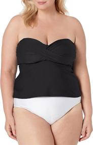 img 4 attached to 👙 Stylish and Comfortable: Catalina Plus Size Bandeau Tankini Swimsuit for Women's Clothing