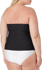 img 2 attached to 👙 Stylish and Comfortable: Catalina Plus Size Bandeau Tankini Swimsuit for Women's Clothing