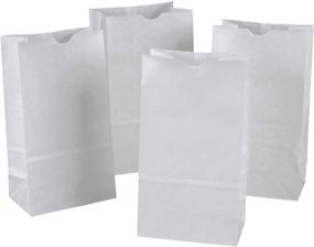 img 4 attached to 🌈 Rainbow PAC72020 Kraft Bags - Pack of 100 White Bags, Size 6" x 3-5/8" x 11