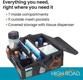 img 2 attached to 🚗 Maximize Front Seat Storage with the High Road SeatStash Car Organizer - Tissue Holder & Divided Compartments!