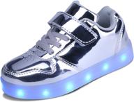 kealux children's led low-top shoes - light up usb chargeable fashion sneakers for boys and girls - unisex led sneakers with remote control logo