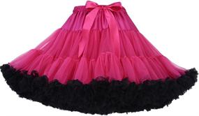 img 4 attached to 🩰 FOLOBE Women's Multi-Layer Tulle Ballet Dance Tutu Skirts - Soft and Puffy Petticoat Costume