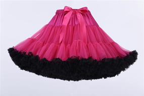 img 3 attached to 🩰 FOLOBE Women's Multi-Layer Tulle Ballet Dance Tutu Skirts - Soft and Puffy Petticoat Costume