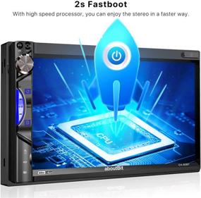 img 3 attached to 🚗Автомагнитола AboutBit Double Din с Bluetooth, 7-дюймовым HD сенсорным экраном, камерой заднего вида, мультимедийным плеером MP5, Mirror Link, AM/FM радио, USB/SD/AUX.