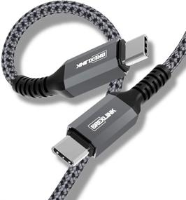 img 4 attached to 2-пак кабелей USB C к USB C, 6.6 футовый быстро заряжающийся плетеный кабель типа C-совместимый с Samsung Galaxy S20 Ultra S20+ Note 10 Plus, MacBook, iPad Pro 2018, Google Pixel 4 3 2 XL (серый)