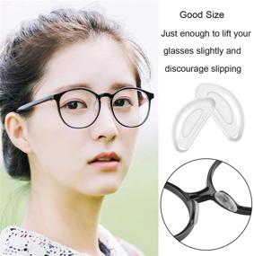 img 1 attached to 👓 Non-Slip Eyeglass Nose Pads – Clear, Soft Silicone Cushions for Glasses, Eyeglasses, Sunglasses, 12 Pairs