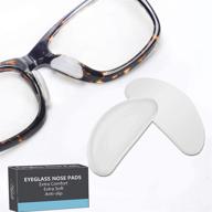 👓 non-slip eyeglass nose pads – clear, soft silicone cushions for glasses, eyeglasses, sunglasses, 12 pairs logo