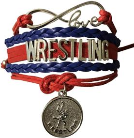 img 2 attached to 🤼 Wrestling Infinity Charm Bracelet: Optimal Jewelry for Wrestlers, Teams, Moms, and Coaches