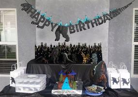 img 2 attached to Godzilla Birthday Banner Boy Decorations Decoration