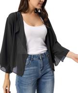 👗 stylish kate kasin women's chiffon loose kimono cardigans: perfect summer capes and bolero shrugs logo