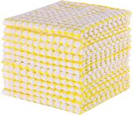 high-quality kitchen dish cloths - 12 pack bulk, cotton scrubbing wash rags in vibrant yellow - 12x12 inches logo