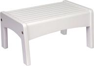 🪜 wildkin wooden step stool for kids and adults, 14 x 9.5 x 7 inches, ideal for kitchen or bathroom use, skid-proof design for up to 200lbs, bpa-free (white) logo