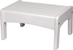 img 3 attached to 🪜 Wildkin Wooden Step Stool for Kids and Adults, 14 x 9.5 x 7 Inches, Ideal for Kitchen or Bathroom Use, Skid-Proof Design for up to 200lbs, BPA-free (White)