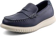 boys' casual school loafers: starmerx moccasin shoes logo