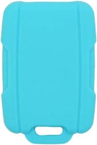 img 1 attached to SEGADEN Silicone Cover Protector Case Holder Skin Jacket Compatible With CHEVROLET CADILLAC GMC 6 Button Remote Key Fob CV2600 Light Blue
