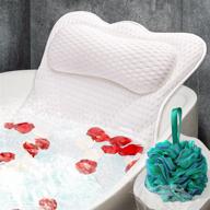 🛁 bath pillows for tub: enhanced comfort and stability with 4d air mesh technology and strong suction cups logo