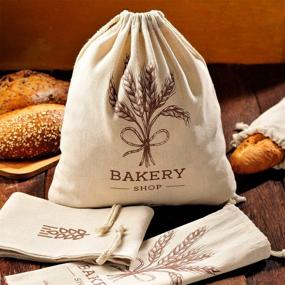 img 2 attached to 🍞 Reusable Linen Bread Bags: Pack of 3 Unbleached Natural Storage Bags for Homemade Bread