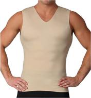 👕 men's v-neck sleeveless compression shirt - slimming body shaper undershirt by insta slim logo