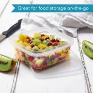 📦 20-pack of bpa-free 8-ounce square deli containers with lids, stackable and tamper-proof for airtight kitchen storage, meal prep, and take out. recyclable space saver food storage containers. логотип