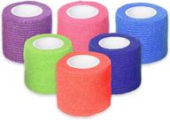 🌈 ever ready first aid self adherent cohesive bandages 2" x 5 yards - 6 count: rainbow colors for long-lasting support and vibrant style логотип