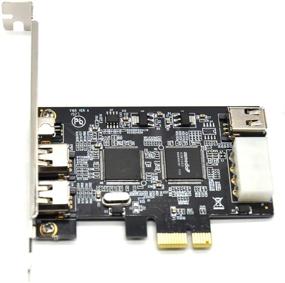 img 1 attached to Высокопроизводительная карта PCIe Firewire Padarsey: 4 порта контроллера PCI Express IEEE 1394 для Windows 10, Windows 7/8 и Mac OS - включает низкопрофильный кронштейн и кабель