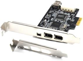 img 3 attached to Высокопроизводительная карта PCIe Firewire Padarsey: 4 порта контроллера PCI Express IEEE 1394 для Windows 10, Windows 7/8 и Mac OS - включает низкопрофильный кронштейн и кабель