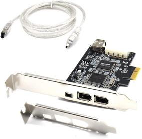 img 4 attached to Высокопроизводительная карта PCIe Firewire Padarsey: 4 порта контроллера PCI Express IEEE 1394 для Windows 10, Windows 7/8 и Mac OS - включает низкопрофильный кронштейн и кабель