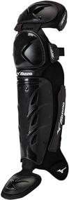 img 1 attached to 👦 Mizuno Prospect Youth 12.5" Shin Guards, Black/Grey - Premium Protection for Young Athletes