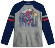 🕷️ мальчики marvel spider-man длинный рукав raglan tee - дополните гардероб вашего ребенка этим востребованным товаром логотип