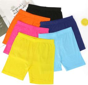 img 3 attached to Auranso Girls Dance Shorts: Breathable Undershorts for Bike Short Safety (6-8 Pack)