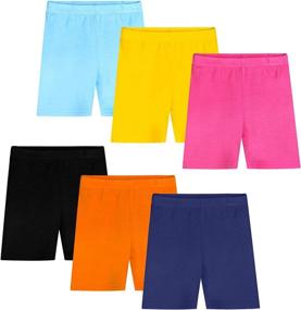 img 4 attached to Auranso Girls Dance Shorts: Breathable Undershorts for Bike Short Safety (6-8 Pack)