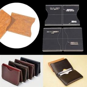 img 3 attached to 🔑 Versatile DIY Wallet Leather Acrylic Templates: Clear Keychains Pattern Stencils for Leather Crafts & Quilting Sewing Tool - Pack of 5