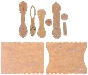 img 4 attached to 🔑 Versatile DIY Wallet Leather Acrylic Templates: Clear Keychains Pattern Stencils for Leather Crafts & Quilting Sewing Tool - Pack of 5