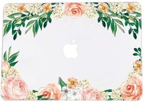 img 2 attached to 🌼 Se7enline MacBook Pro 13 inch Case A1502/A1425 2015/2014/2013/2028 - Stylish Fashion Design Pattern Laptop Hard Shell Protective Case with Keyboard Cover Skin and Screen Protector, Yellow Rose Flowers