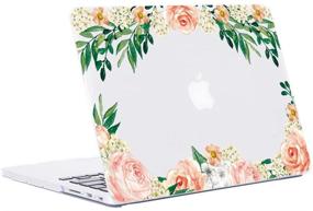 img 1 attached to 🌼 Se7enline MacBook Pro 13 inch Case A1502/A1425 2015/2014/2013/2028 - Stylish Fashion Design Pattern Laptop Hard Shell Protective Case with Keyboard Cover Skin and Screen Protector, Yellow Rose Flowers