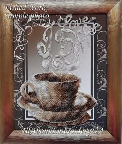 img 1 attached to ☕️ Braun Needlework Coffee Cup Beaded Embroidery Kit - Morning Coffee Still Life DIY Gift Idea for Wall Decor