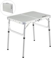 🏕️ portable adjustable height folding camping table by redcamp: lightweight aluminum table for outdoor picnic cooking - white 2/3/4 foot логотип