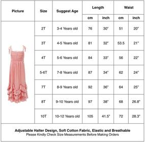 img 2 attached to 👗 Ruffle Halter Sleeve Cotton Girls' Clothing