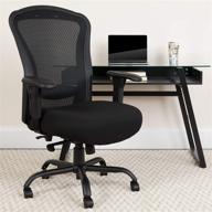 🪑 flash furniture hercules series 24/7 intensive use big & tall 400 lb. rated black mesh multifunction synchro-tilt ergonomic office chair: unmatched comfort and durability for heavy-duty workspaces logo