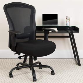 img 4 attached to 🪑 Flash Furniture HERCULES Series 24/7 Intensive Use Big & Tall 400 lb. Rated Black Mesh Multifunction Synchro-Tilt Ergonomic Office Chair: Unmatched Comfort and Durability for Heavy-Duty Workspaces