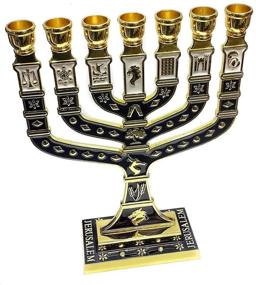 img 1 attached to Jerusalem Enamel Branch Tribes Menorah Home Decor